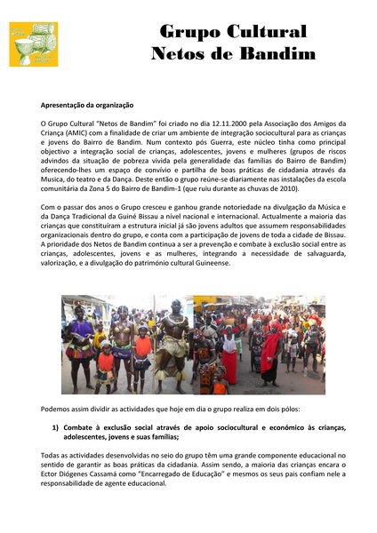 Descrição Netos de Bandim 261