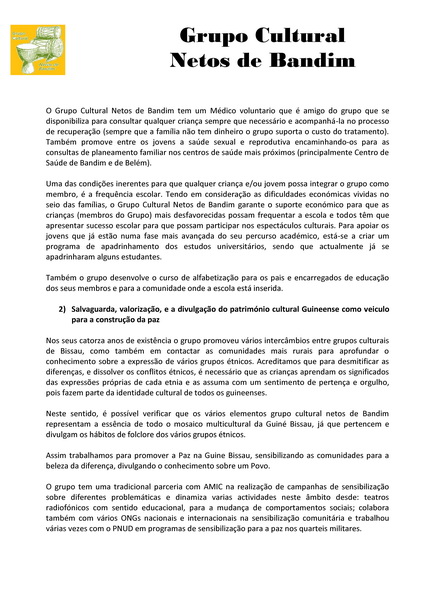 Descrição Netos de Bandim 262