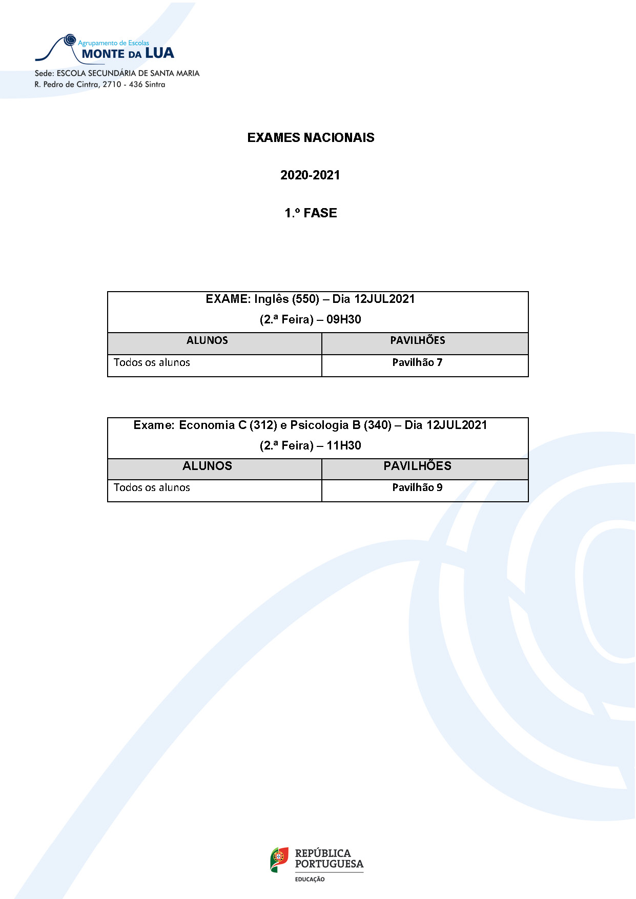 Exames Nacionais Pavilhões 02 05JUL Página 1